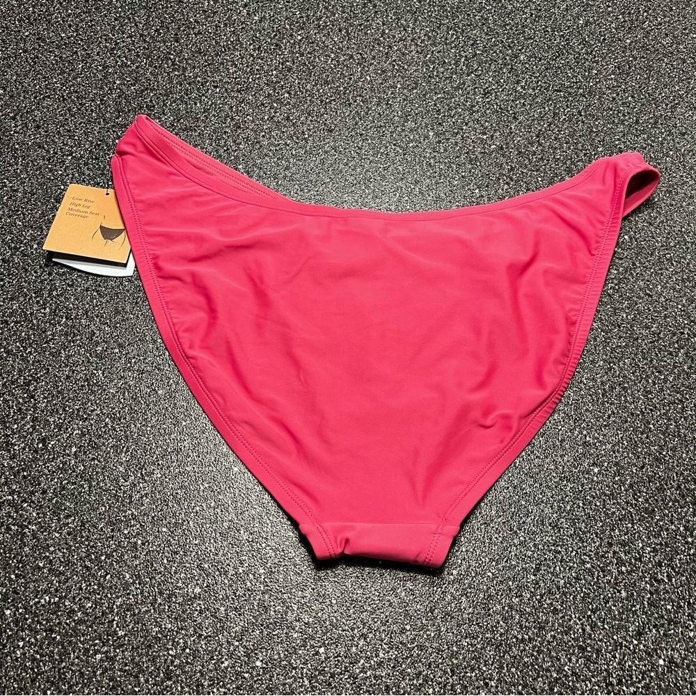 ❤️3/$15 NWT Shade & Shore Low Rise Pink Bikini Bottom XL (16) - Picture 3 of 6
